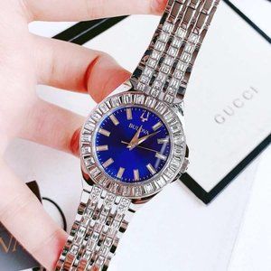 WOW! BULOVA DIAMOND BAGUETTE 32MM WATCH! SALE!!